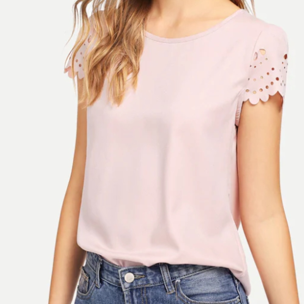 Laser Cut Sleeve Top